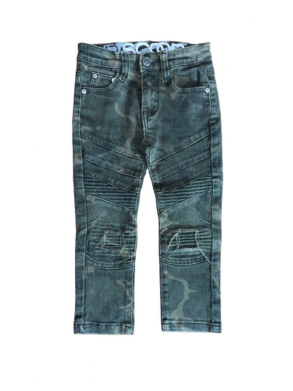 Scoop Toddler Boys' Camouflage Moto Jeans - Green Size 4